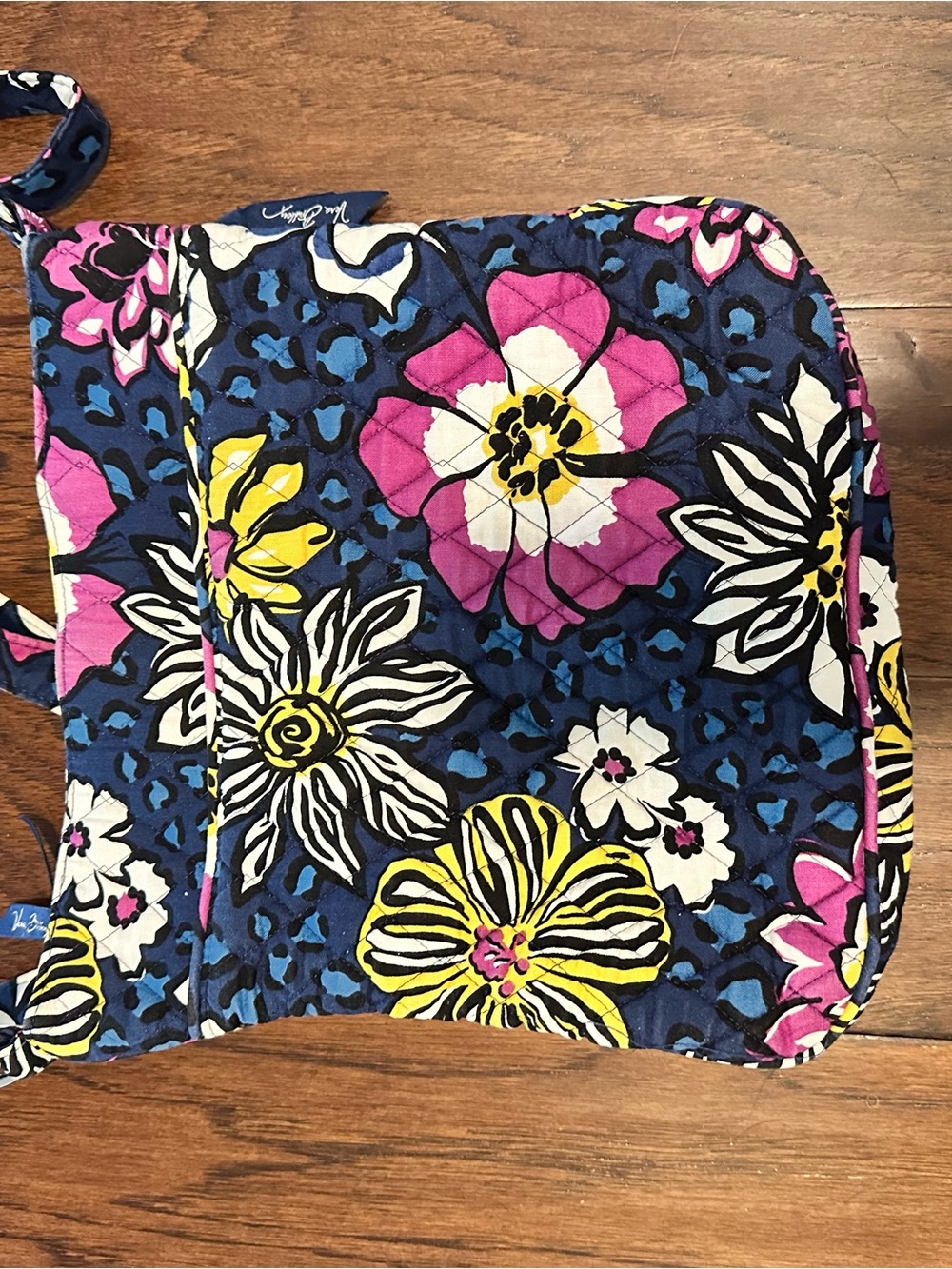 Vera Bradley Floral Navy Crossbody Bag - Pink & Yellow Accents - Picture 4 of 8